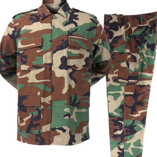 Hunting Outdoors - Setelan Taktis Kamuflase BDU 2 Potong